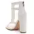 Croc Block Heel Sandal in White