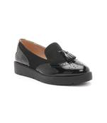 Black Multi Panel Tassel Loafers