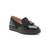 Black Multi Panel Tassel Loafers