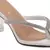 Crystal Lined Thong Block Heeled Sandal in White