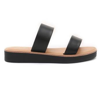 Esme Double Strap Black Platform Sandal 2