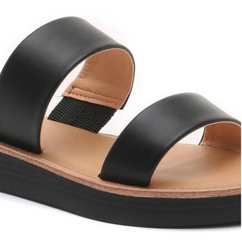Esme Double Strap Black Platform Sandal 4