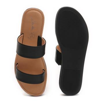 Esme Double Strap Black Platform Sandal 5