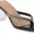 Crystal Lined Thong Block Heeled Sandal in Black