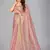 Pink woven silk saree with blouse