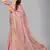 Pink woven silk saree with blouse