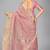 Pink woven silk saree with blouse