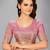Pink woven silk saree with blouse