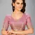 Pink woven silk saree with blouse