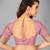 Pink woven silk saree with blouse