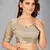 Grey woven silk saree with blouse