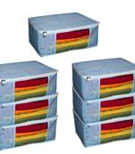 Blue Saree  & Cloth Cover/ Storage Bag For wardrobe organizer Non Woven Fabric