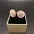 Pink American Diamond Earring Tops Rose Gold Polish