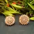 Multicolor American Diamond Mint Pink Earring Tops Rose Gold Polish