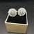 Multicolor American Diamond Mint Pink Earring Tops White Polish