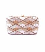 Tricolored Hand embroidered Clutch