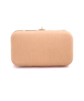Bronze Zigzag Hand Embroidered Clutch 3