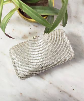 Silver Cleopatra Clutch 1