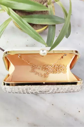 Silver Cleopatra Clutch