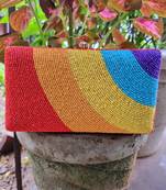Rainbow Candy Hand Embroidered Clutch