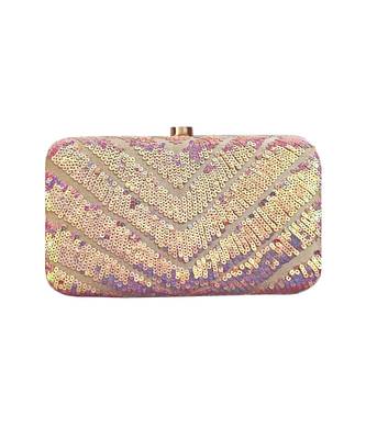 Radiant Shimmer Hand Embroidered Clutch 1