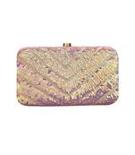 Radiant Shimmer Hand Embroidered Clutch
