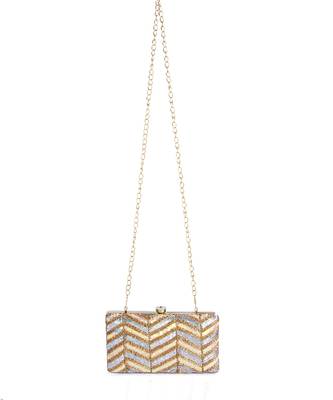 Radiant Shimmer Hand Embroidered Clutch 2
