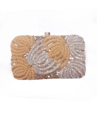 Gold Flower Power Clutch 1