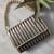 Antique Gold Flap Over Hand Embroidered Clutch