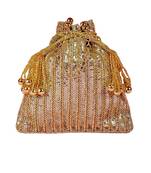 Gold Sequins Hand Embroidered Potli