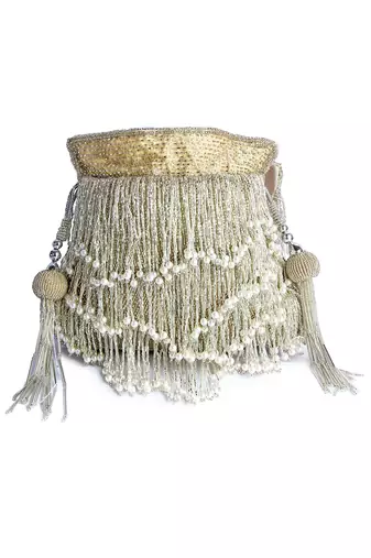 Fringy Chic Hand Embroidered Potli