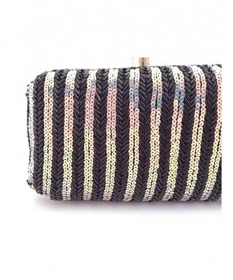 Black Rainbow Sequin Clutch 3