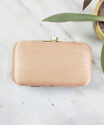 Gold Triangle Hand Embroidered Clutch 3
