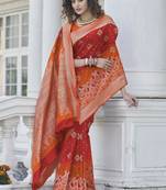 Red Zari Weaving Soft Banarasi Silk Designer saree