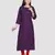 Navy Blue Colour Rayon Chex Print Designer Straight Kurti
