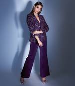 Hand embroidered pant suit