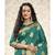 Teal woven art silk saree with blouse