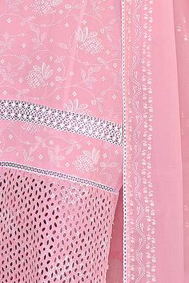 India No1 Borer work cotton pink printed salwar suit 4