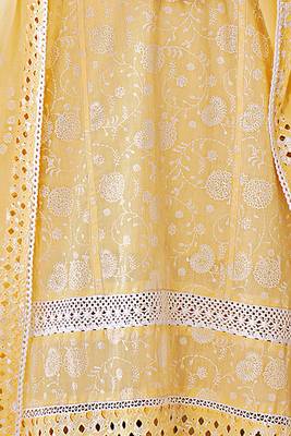 Amaz borer work orange cotton printed salwar suit 4