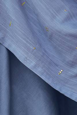 Awesome bemberg cotton blue printed salwar suit with mask 3
