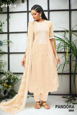 Popular pure cotton orange printed salwar suit dupatta 1
