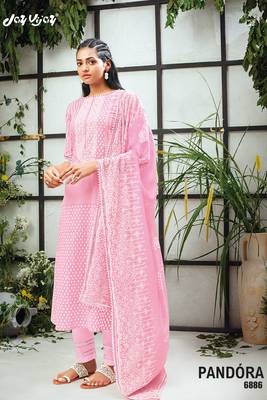 Top demand pure cotton pink printed salwar suit dupatta 1
