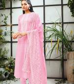 Top demand pure cotton pink printed salwar suit dupatta