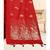 Red woven pure silk saree with blouse