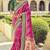 Rani pink woven pure silk saree 