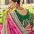 Rani pink woven pure silk saree 