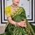 Mehendi Woven Silk Blend Saree With Blouse