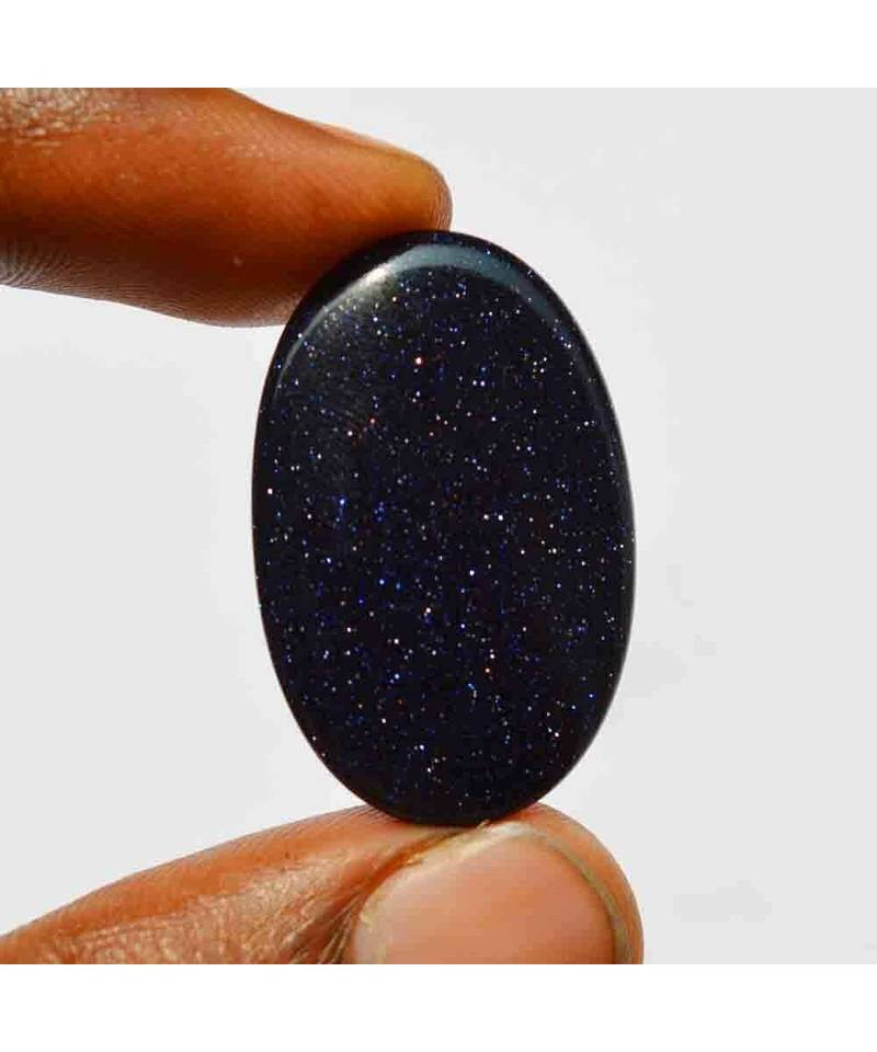 Blue Sunstone Cabochon Jewelry Making Oval Shape 17 Carat Craft