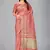 Pink woven silk saree with blouse