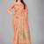 Peach woven silk saree with blouse